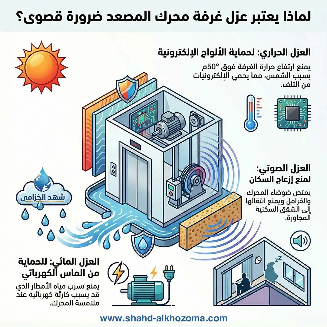 عزل غرف المصاعد بجدة